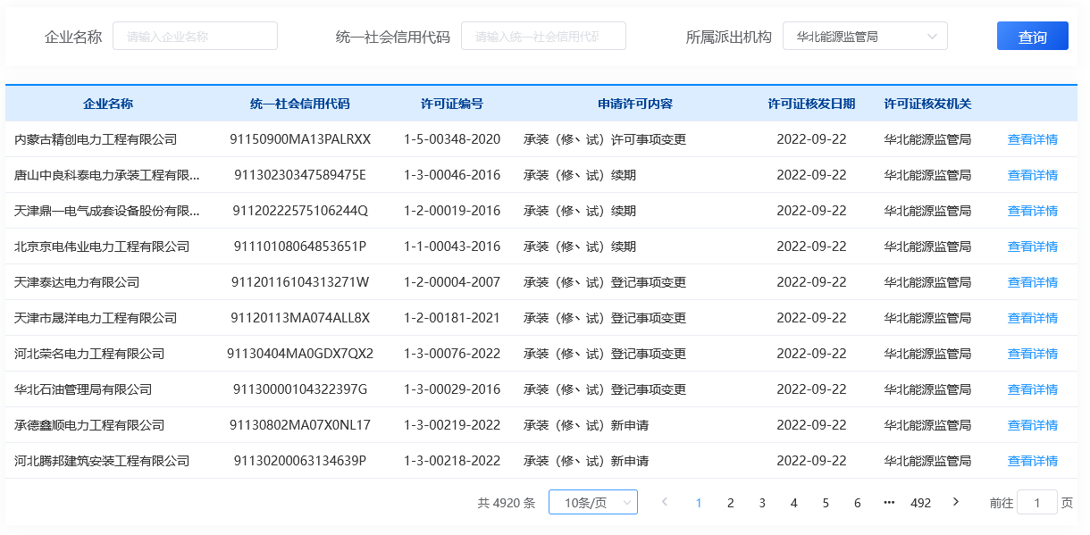 承裝修試資質(zhì)公示-2022年09月22日電力資質(zhì)審批情況(包含北京,天津,河北,內(nèi)蒙)(圖1)